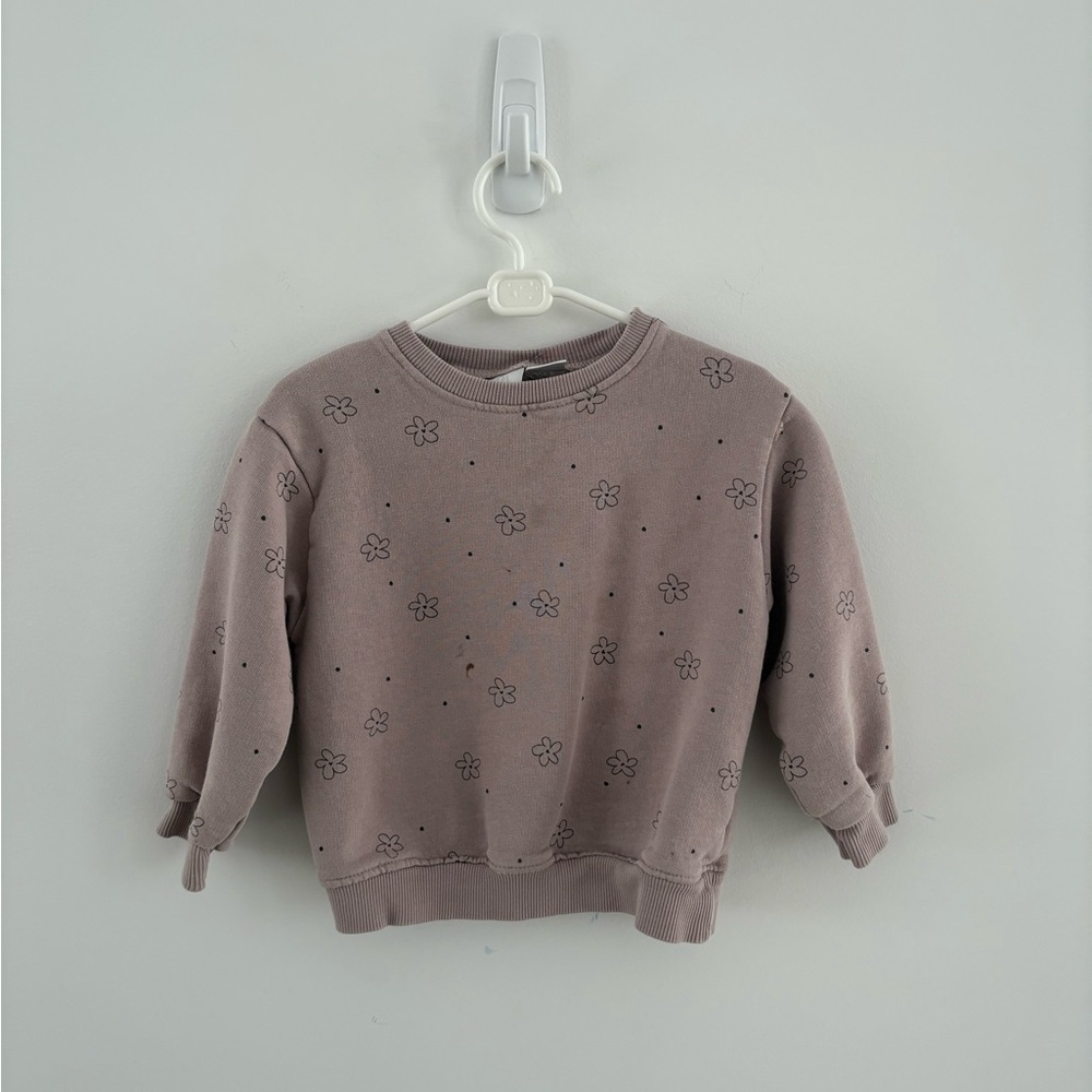 Zara Dusty Pink Floral Sweater